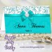 Turquoise Diamonds Wedding Place Card template,(006bw) Turquoise Diamonds Wedding Place Card template,(006bw)